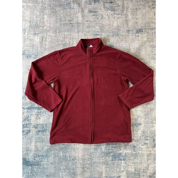Reebok Burgundy Full Zip Fleece Jacket XL - Picture 1 of 6